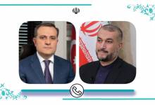گفتگوی تلفنی وزیران خارجه ایران و جمهوری‌آذربایجان
