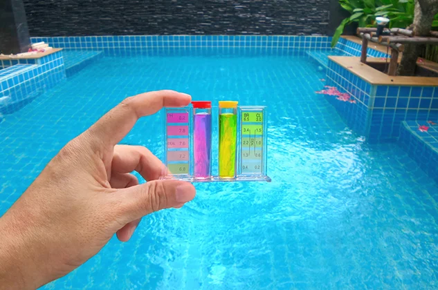 The standard amount of chlorine in swimming pool water